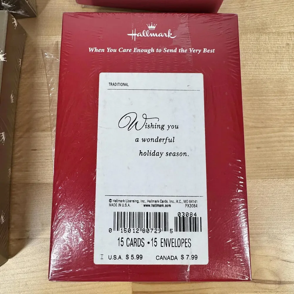 Hallmark Holiday Greeting Cards with Envelopes - Set of 4 Packs‎